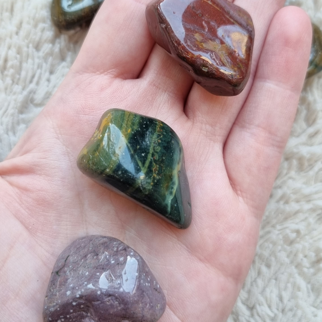 Oceaan jaspis trommelsteen