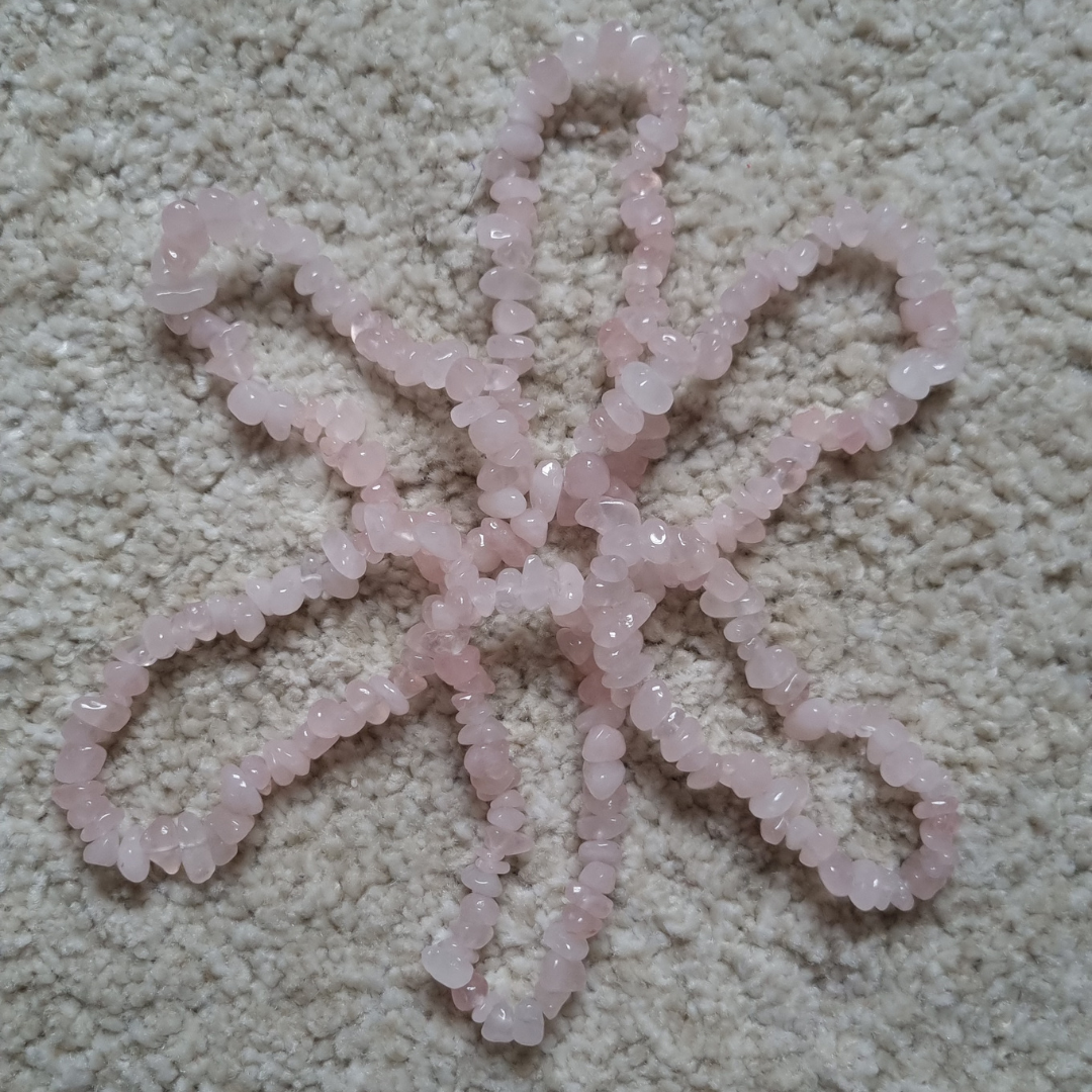 Rozenkwarts splitarmband