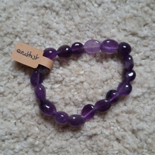 Amethist nugget armband