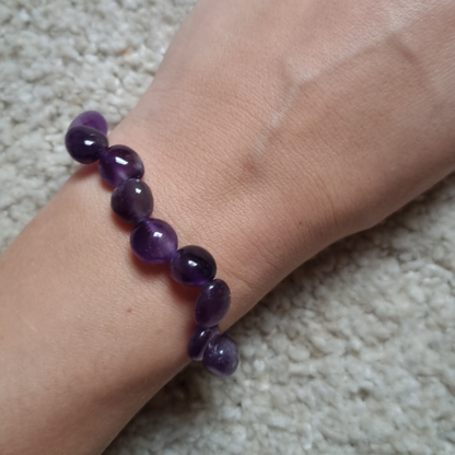 Amethist nugget armband