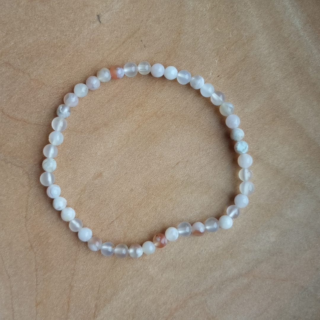 bloemagaat kogelarmband