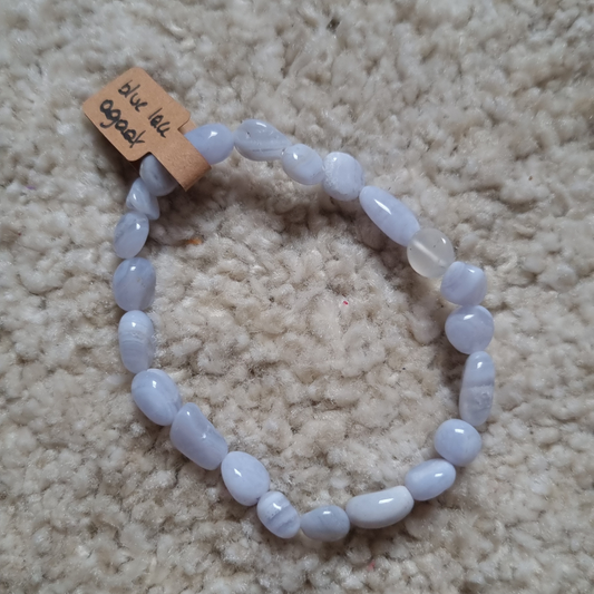 Blue lace agaat nugget armband