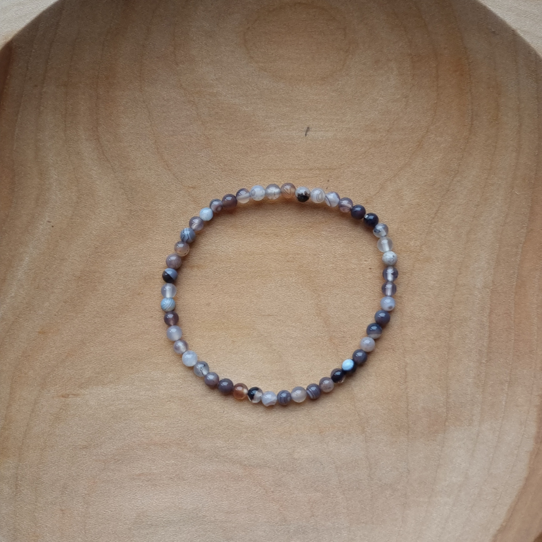 Botswana agaat 4mm kogelarmband