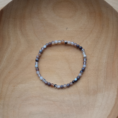 Botswana agaat 4mm kogelarmband