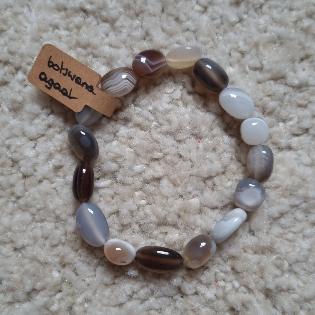 Botswana agaat nugget armband