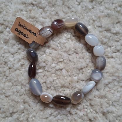 Botswana agaat nugget armband
