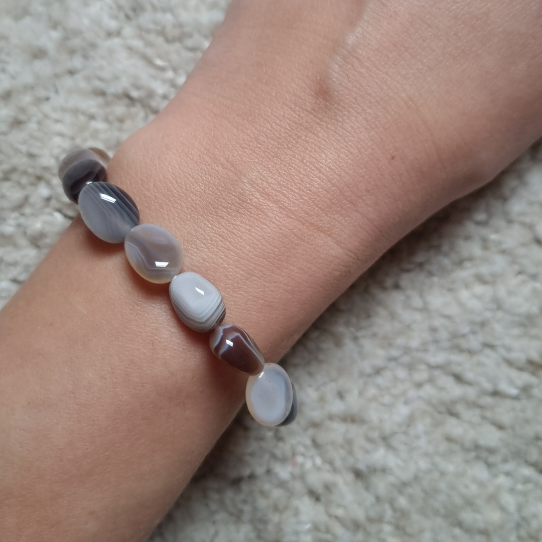 Botswana agaat nugget armband