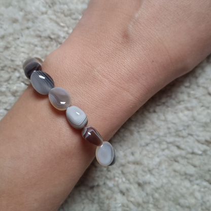 Botswana agaat nugget armband