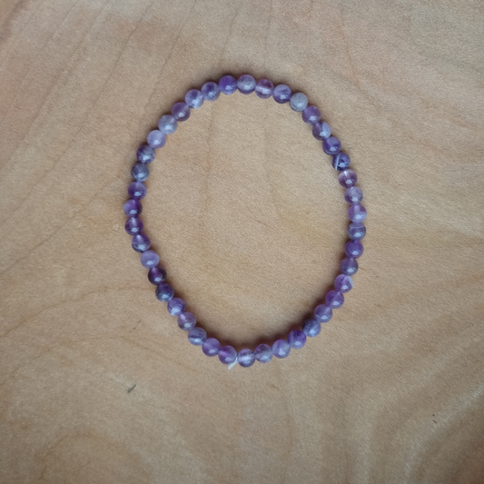 chevron amethist kogelarmband