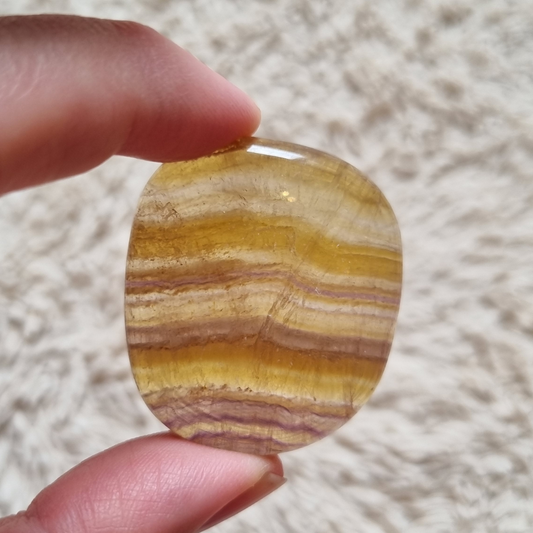 Fluoriet oplegsteen - geel