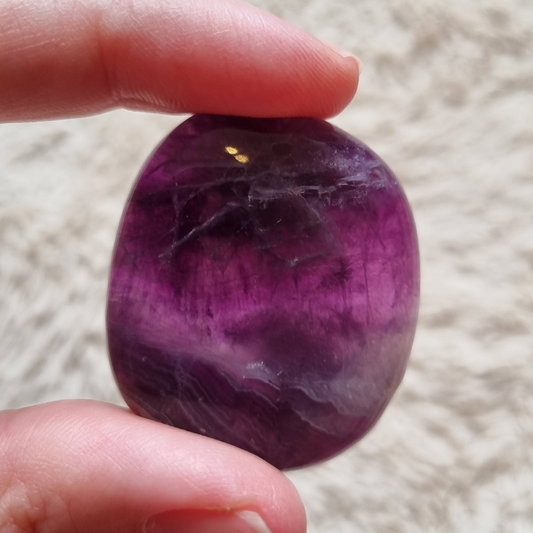 Fluoriet oplegsteen - paars