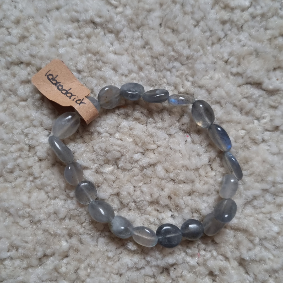 Labradoriet nugget armband groot