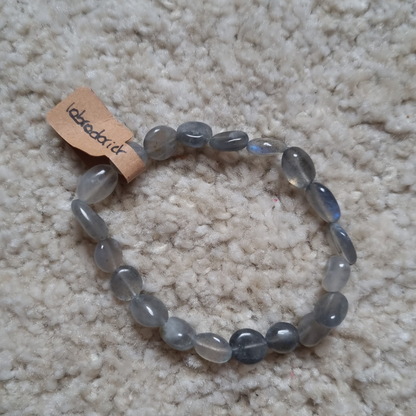 Labradoriet nugget armband groot