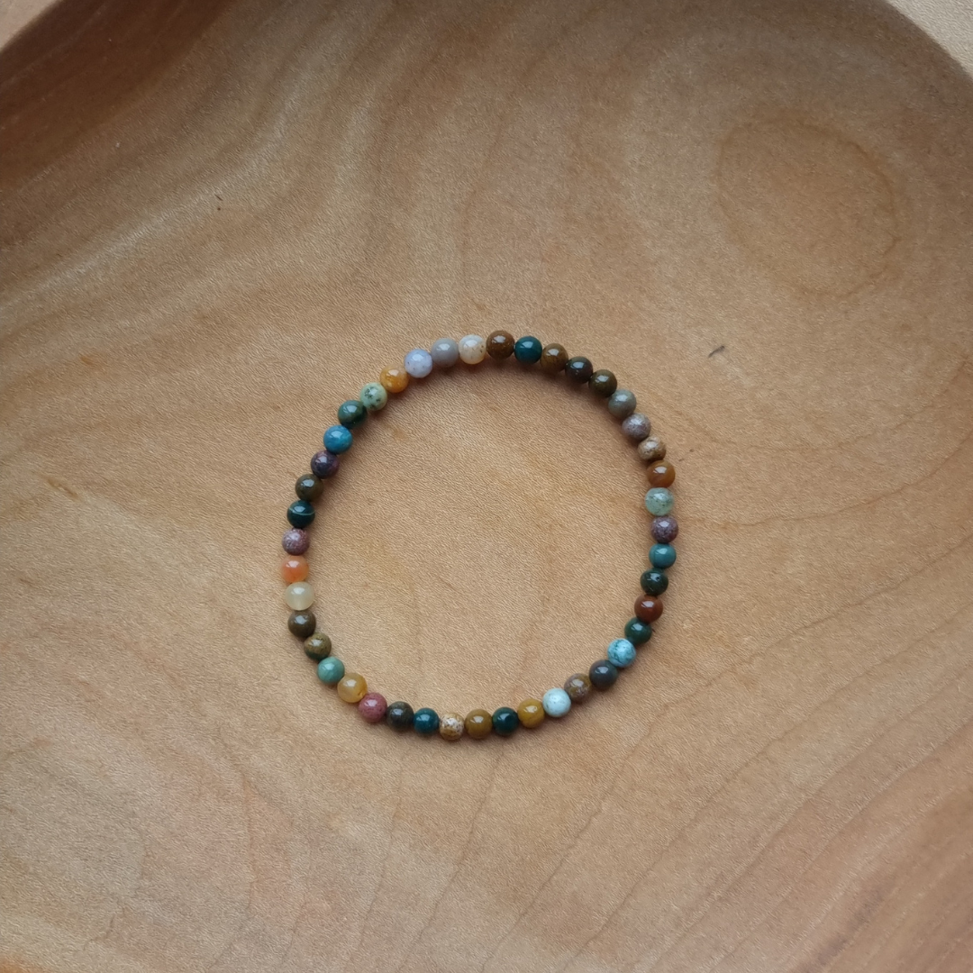 Oceaan jaspis 4mm kogelarmband