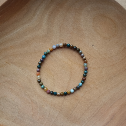 Oceaan jaspis 4mm kogelarmband