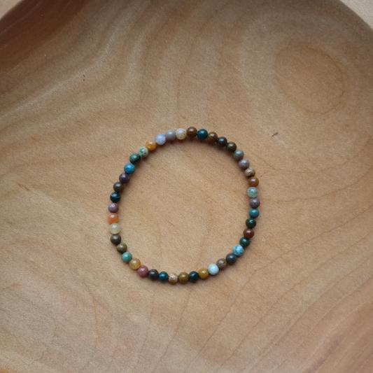 Oceaan jaspis 4mm kogelarmband
