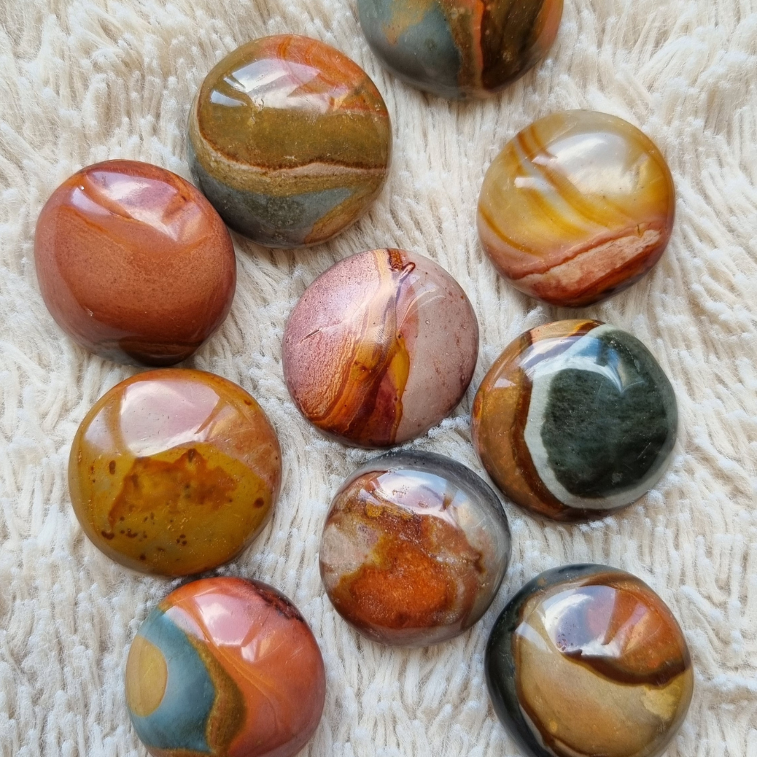 Polychroom jaspis zaksteen