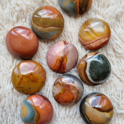 Polychroom jaspis zaksteen