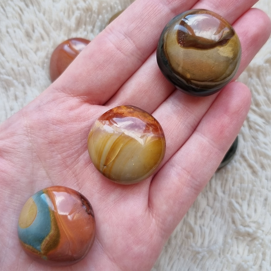 Polychroom jaspis zaksteen