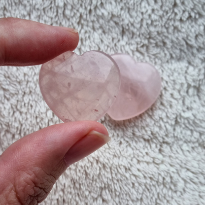 Rozenkwarts hartje (set van 2)