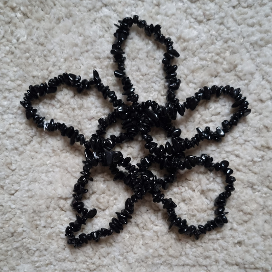 Zwarte toermalijn splitarmband